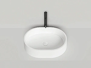 Раковина накладная Salini Gloria 10 1102211M 56 из искусственного камня S-Stone, белая матовая купить в интернет-магазине Sanbest