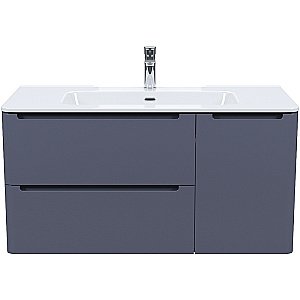 Тумба с раковиной Iddis Edifice 100 EDI10D0i95K темно-серая для ванной в интернет-магазине Sanbest