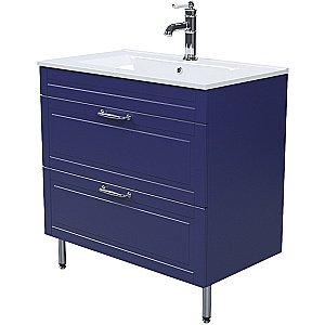 Тумба с раковиной Iddis Oxford 80 OXF80N0i95K синяя для ванной в интернет-магазине Sanbest