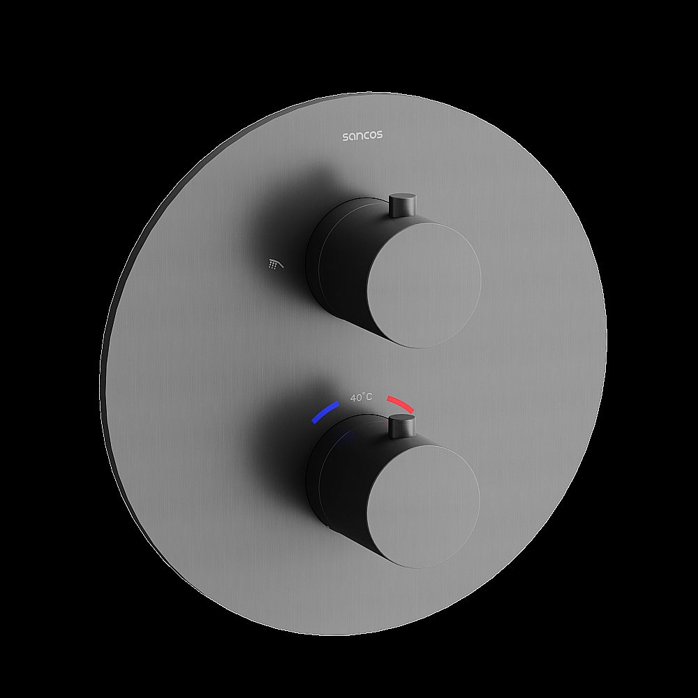 Душевая система Sancos Etna SC9010GG вороненая сталь купить в интернет-магазине сантехники Sanbest
