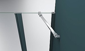 Душевая дверь BelBagno Etna B-12 100 45° стекло прозрачное/профиль хром купить в интернет-магазине Sanbest