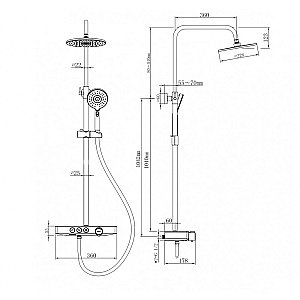 Душевая система BERGES MORANS 75001 хром купить в интернет-магазине сантехники Sanbest
