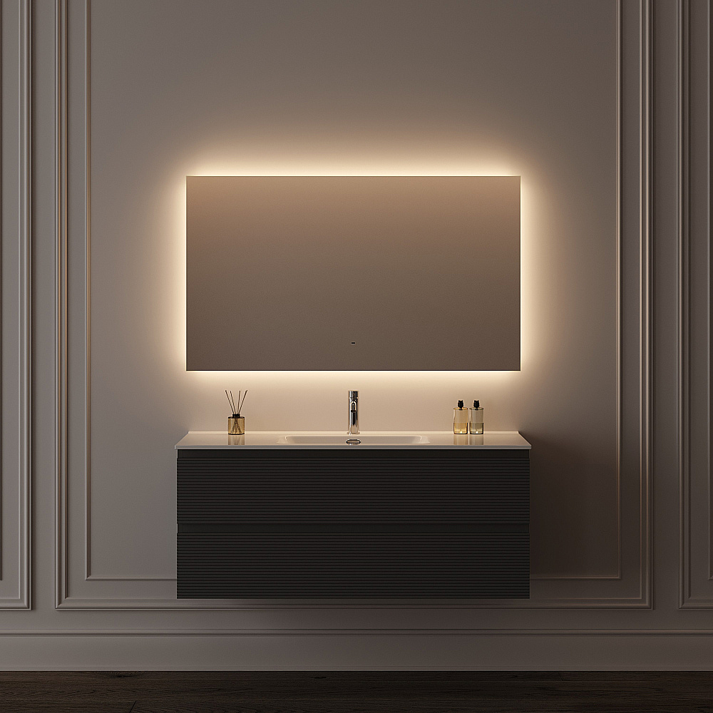 Зеркало с подсветкой Sancos Square 2.0 SQ2.1200 120х70 в ванную от интернет-магазине сантехники Sanbest