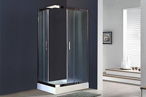 Душевой уголок Royal Bath RB8100HPD-C-CH 100х80 матовый купить в интернет-магазине Sanbest