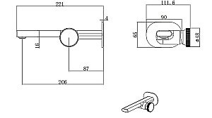 Смеситель для раковины Black&white Gravity GF-7407-С хром купить в интернет-магазине сантехники Sanbest