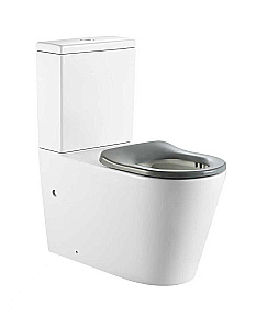 Напольный унитаз для людей с ограниченными возможностями SantiLine SL-3010 безободковый, с бачком, белый купить в интернет-магазине Sanbest