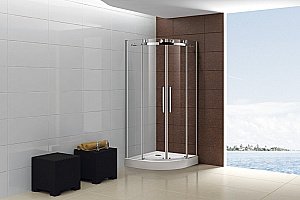 Душевой уголок Cezares Stylus-m 90x90 STYLUS-O-M-R-2-90-C-Cr стекло прозрачное/профиль хром купить в интернет-магазине Sanbest