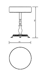 Пуфик Migliore Elisabetta ML.ELB-60.156.BR бронза купить в интернет-магазине сантехники Sanbest