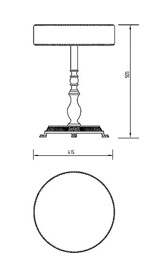 Пуфик Migliore Elisabetta ML.ELB-60.156.BR бронза купить в интернет-магазине сантехники Sanbest
