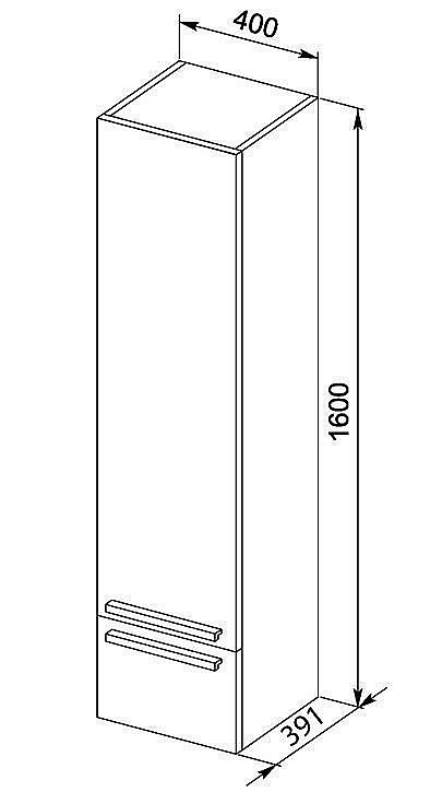 Пенал Aquanet Нота 40 белый для ванной в интернет-магазине сантехники Sanbest