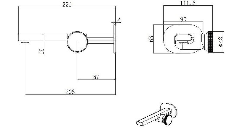 Смеситель для раковины Black&white Gravity GF-7407-С хром купить в интернет-магазине сантехники Sanbest