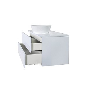 Тумба с раковиной Orange Otto Ot-100TuMDF+B08-360W 100 белая для ванной в интернет-магазине Sanbest