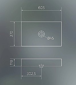 Раковина накладная Gid Geometrico 60,5 N9496 51228 белая купить в интернет-магазине Sanbest