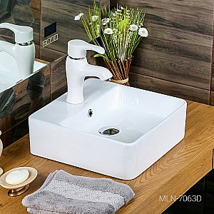 Раковина Melana 7063D 7063D-805 белая купить в интернет-магазине Sanbest