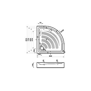 Душевой поддон Koller Pool ROUND80R 80x80 акрил купить в интернет-магазине Sanbest