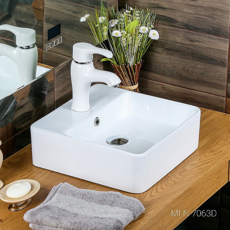 Раковина Melana 7063D 7063D-805 белая купить в интернет-магазине Sanbest