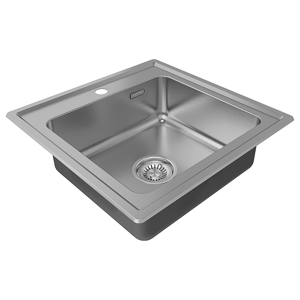 Кухонная мойка Paulmark FORA PM195050-BS брашированная сталь купить в интернет-магазине сантехники Sanbest