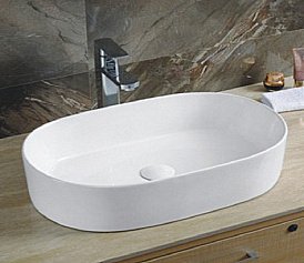 Раковина накладная Ceramalux N 56 9025-1 белая купить в интернет-магазине Sanbest