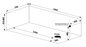 Ванна акриловая BAS Бали 150x70 без каркаса купить в интернет-магазине Sanbest