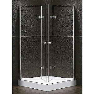 Душевой уголок Cezares Elena 100х100 ELENA-AS-2-100-C-Cr стекло прозрачное/профиль хром купить в интернет-магазине Sanbest