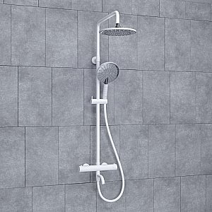 Душевая система WasserKraft Mindel 8500 SET2638 Thermo белый Soft-touch купить в интернет-магазине сантехники Sanbest