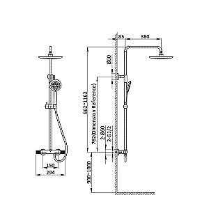 Душевая система Vincea Desire VSFS-1D0TCH хром купить в интернет-магазине сантехники Sanbest