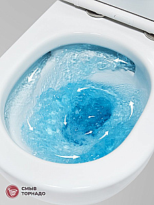 Унитаз подвесной Cezares STYLUS-TOR 2.0 CZR-546-TH-TOR/SC белый, безободковый, с крышкой микролифт, слив торнадо купить в интернет-магазине Sanbest