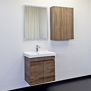 Тумба с раковиной Comforty Осло 00-00011149 60 дуб тёмно-коричневый для ванной в интернет-магазине Sanbest
