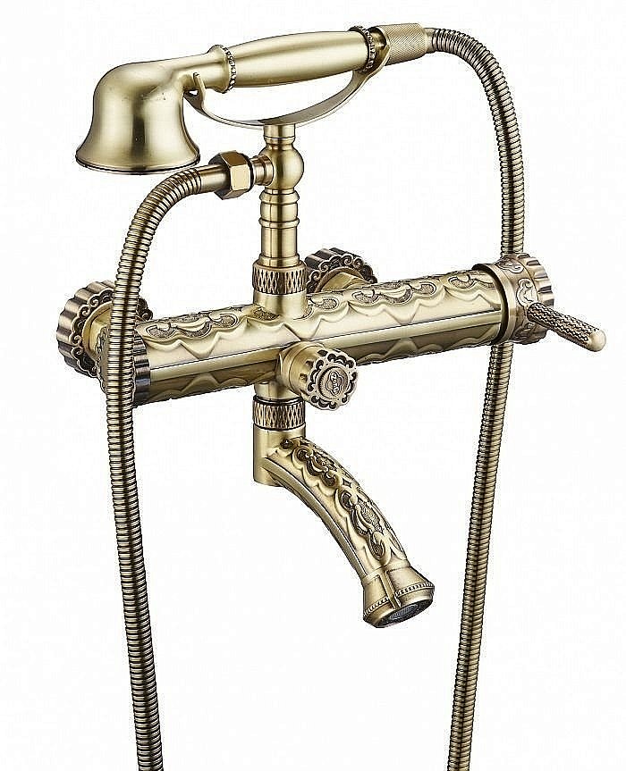 Смеситель для ванны и душа Zorg Antic A 100W-BR купить в интернет-магазине сантехники Sanbest