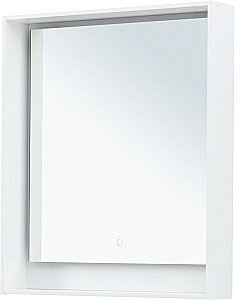 Зеркало Aquanet Милан 336391 70 белый глянец в ванную от интернет-магазине сантехники Sanbest