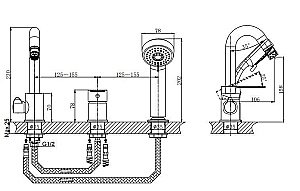 Смеситель для ванны Rush Tenerife TE2835-333 купить в интернет-магазине сантехники Sanbest