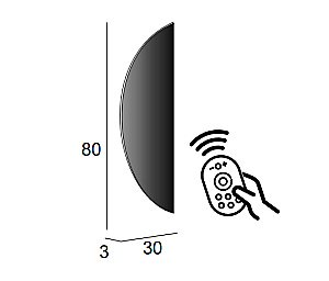 Зеркало с LED подстветкой Cezares 45031 30x80 в ванную от интернет-магазине сантехники Sanbest