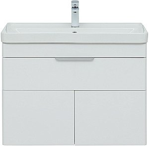 Тумба с раковиной Aquanet Ирис new 80 белый глянец для ванной в интернет-магазине Sanbest