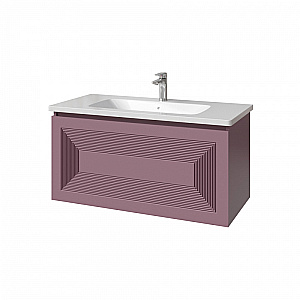 Тумба с раковиной Caprigo Modo-Quarta 100 с интегрированной ручкой, цвет на выбор/эмаль для ванной в интернет-магазине Sanbest