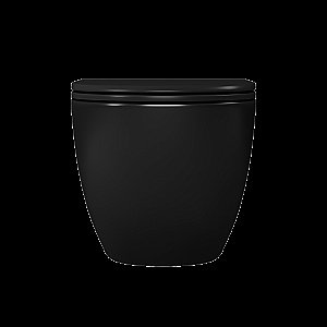 Унитаз подвесной D&K Matrix DT1396025 черный матовый, безободковый, с крышкой микролифт купить в интернет-магазине Sanbest