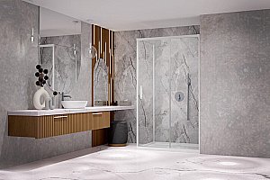 Душевой уголок Radaway Idea White KDJ 110х100 R стекло прозрачное/профиль белый матовый купить в интернет-магазине Sanbest