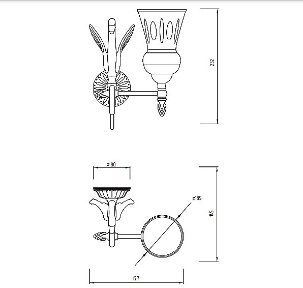 Стакан Migliore LUXOR 26117 золото купить в интернет-магазине сантехники Sanbest