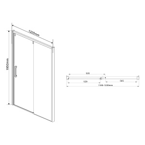 Душевой уголок Vincea Lugano VSR-1L9012CLB 120x90 купить в интернет-магазине Sanbest