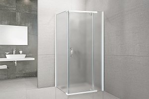 Душевой уголок Royal Bath HPVD RB9100HPVD-C 100х90 матовое стекло/профиль белый купить в интернет-магазине Sanbest