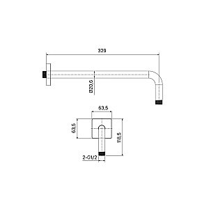 Держатель верхнего душа Iddis Slide SLI39CSi61 хром купить в интернет-магазине сантехники Sanbest