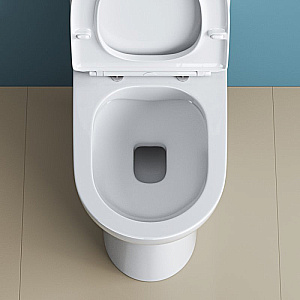 Унитаз-компакт напольный BelBagno Lounge BB045CPR/SC+BB045/051T белый, безободковый, с крышкой микролифт, с бачком купить в интернет-магазине Sanbest