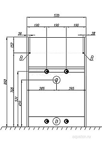 Тумба с раковиной Акватон Лондри 120 белая глянцевая для ванной в интернет-магазине Sanbest