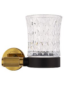 Стакан для зубных щеток с держателем WONZON & WOGHAND MAJESTIC WW-9221 черный/золото купить в интернет-магазине сантехники Sanbest