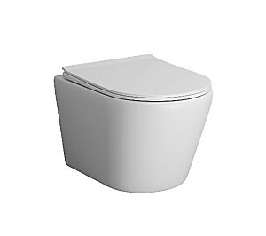 Унитаз подвесной Grossman Fly GR-4478MS безободковый, с крышкой микролифт, белый матовый купить в интернет-магазине Sanbest