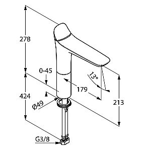 Смеситель для раковины Kludi Ambienta 532960575 купить в интернет-магазине сантехники Sanbest