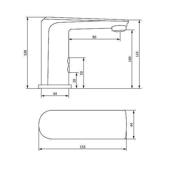 Сместель для раковины Damixa ORIGIN EVO 780290300 черный купить в интернет-магазине сантехники Sanbest