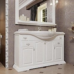 Тумба под раковину Опадирис Риспекто 120 белый матовый купить в интернет-магазине сантехники Sanbest