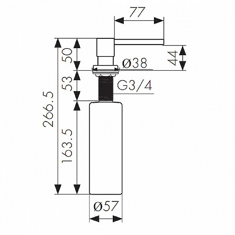Диспенсер Kaiser KH-3029 черный матовый купить в интернет-магазине сантехники Sanbest