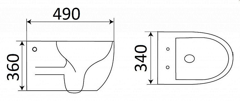 Унитаз подвесной Ceramalux CL2196 -18 черный, безободковый, с крышкой микролифт купить в интернет-магазине Sanbest