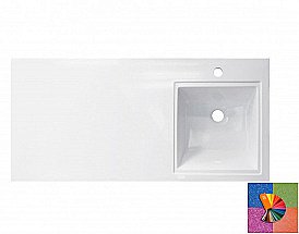 Раковина Эстет Даллас 105 цвет по RAL с блестками правая купить в интернет-магазине сантехники Sanbest